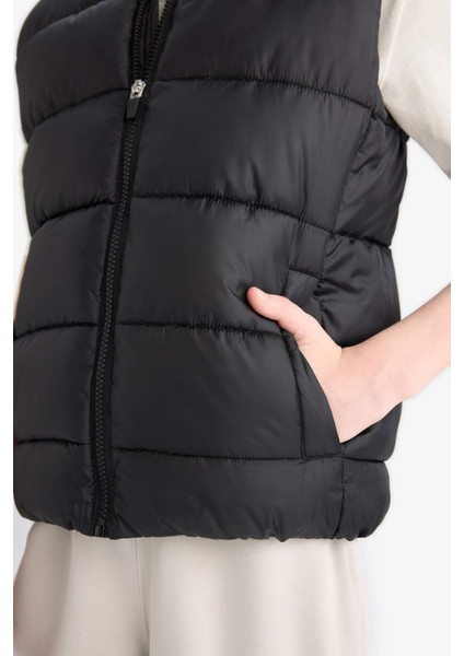 Erkek Çocuk Su İtici Kapüşonlu Fermuarlı Şişme Yelek C4334A825AU