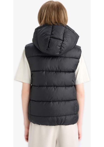 Erkek Çocuk Su İtici Kapüşonlu Fermuarlı Şişme Yelek C4334A825AU