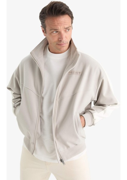 Regular Fit Dik Yaka Fermuarlı Mont C6214AX25AU