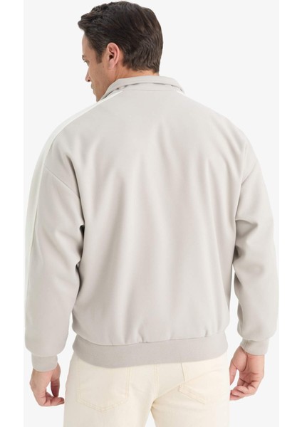 Regular Fit Dik Yaka Fermuarlı Mont C6214AX25AU