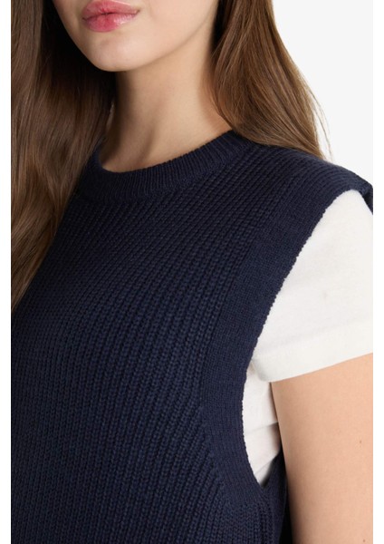 Oversize Geniş Kalıp Bisiklet Yaka Triko Süveter S0375AZ25WN