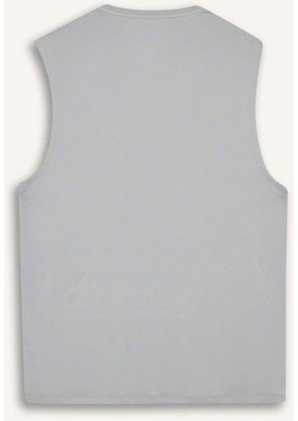 Fit Boxy Fit Hızlı Kuruyan Nefes Alabilen Esnek Kumaş Baskılı Bisiklet Yaka Sporcu Atlet E7517AX25AU