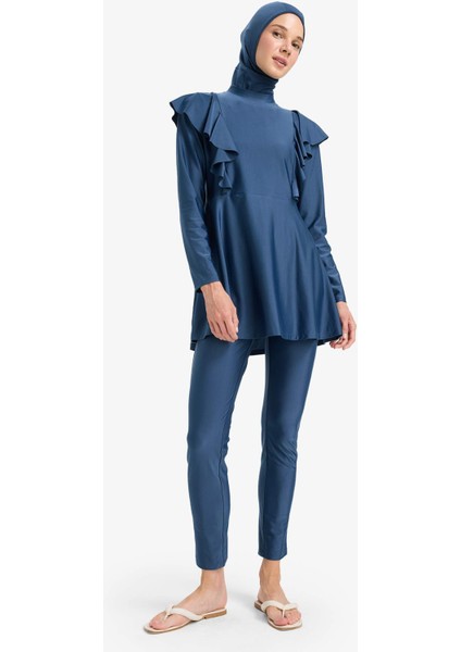Regular Fit 5'li Hızlı Kuruyan Burkini Takımı E7999AX25HS