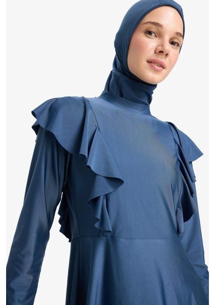 Regular Fit 5'li Hızlı Kuruyan Burkini Takımı E7999AX25HS