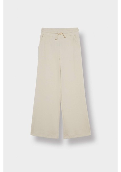 Kız Çocuk Beli Lastikli Wide Leg Geniş Paça Eşofman Altı E1836A825AU