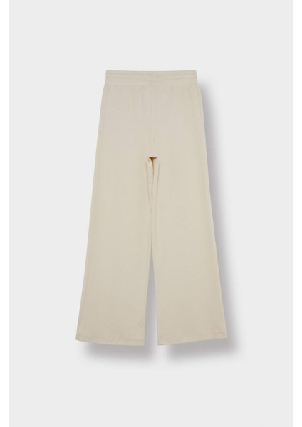 Kız Çocuk Beli Lastikli Wide Leg Geniş Paça Eşofman Altı E1836A825AU