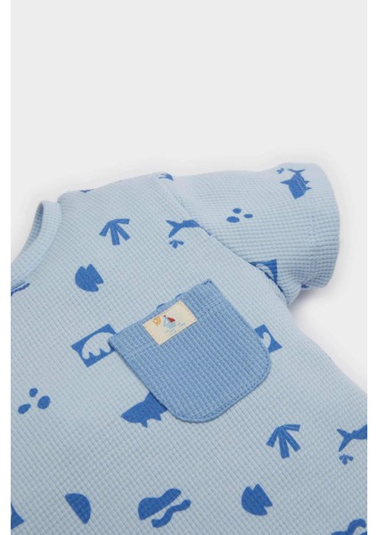 Erkek Bebek 2'li Takım Baskılı Kısa Kollu Tişört Jean Pantolon