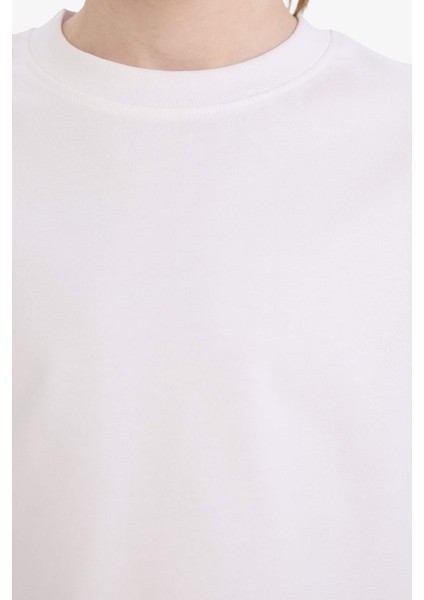 Erkek Çocuk Bisiklet Yaka Basic Düz Uzun Kollu Okul Tişörtü