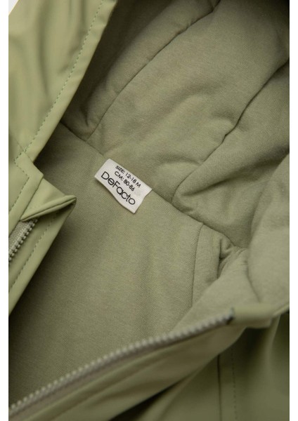 Erkek Bebek Su Geçirmez Kapüşonlu Fermuarlı Astronot Tulum C7762A525AU