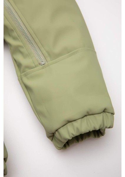 Erkek Bebek Su Geçirmez Kapüşonlu Fermuarlı Astronot Tulum C7762A525AU