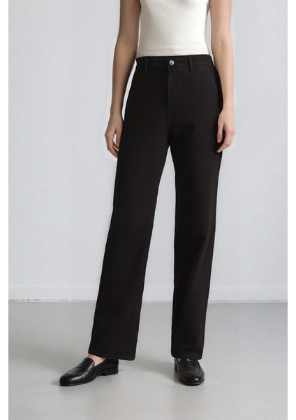 Coool Straight Fit Gabardin Pantolon Yüksek Bel E4346AX25SP
