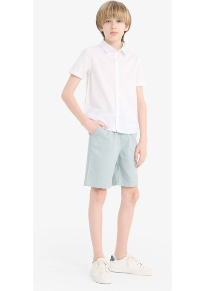 Erkek Çocuk Beli Lastikli Gabardin Şort E6677A825HS