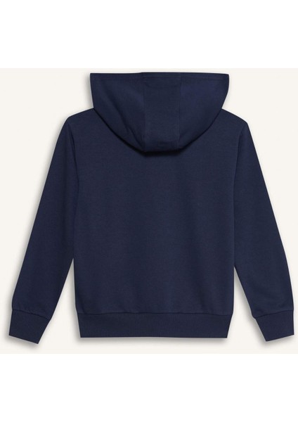 Kız Çocuk Basic Düz Kapüşonlu Okul Fermuarlı Sweatshirt C8110A825AU