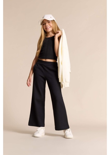 Kız Çocuk Wide Leg Waffle Geniş Paça Pantolon E8293A825AU