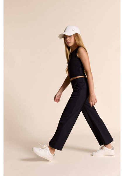 Kız Çocuk Wide Leg Waffle Geniş Paça Pantolon E8293A825AU