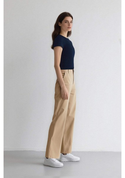 Coool Straight Fit Gabardin Pantolon Yüksek Bel E4346AX25SP