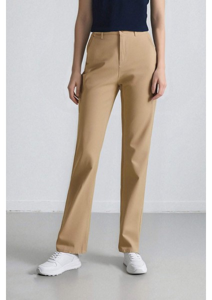 Coool Straight Fit Gabardin Pantolon Yüksek Bel E4346AX25SP