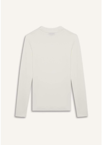 Yarım Balıkçı Yaka Basic Düz Fitilli Kaşkorse Uzun Kollu Tişört E7671AX25SP