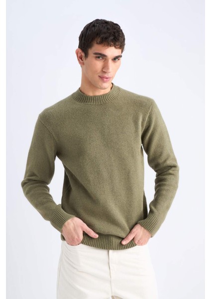 Relax Fit Bisiklet Yaka Triko Kazak E8390AX24CW