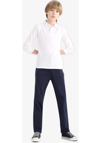 Erkek Çocuk Düz Paça Gabardin Okul Pantolonu U3254A625AU