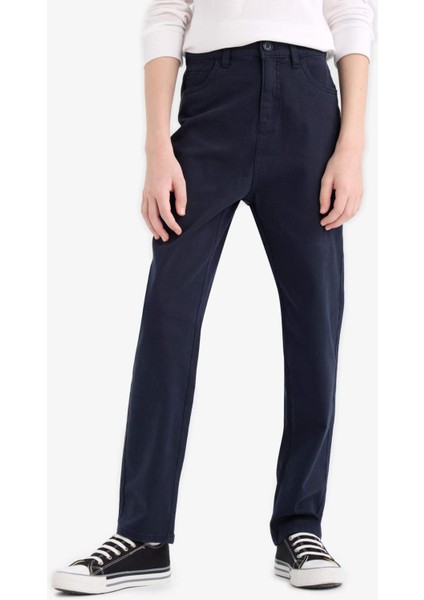 Erkek Çocuk Düz Paça Gabardin Okul Pantolonu U3254A625AU