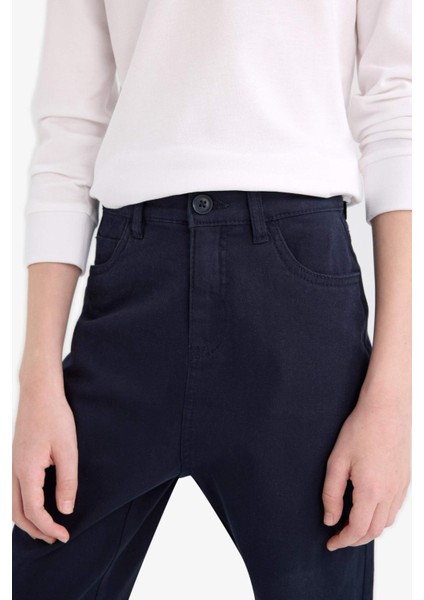 Erkek Çocuk Düz Paça Gabardin Okul Pantolonu U3254A625AU