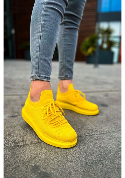 Tricot Premium Ortopedik Rahat Erkek Ayakkabı SARI1399