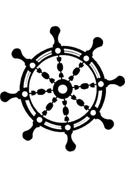 Gemi Dümeni Sticker 20 x 20 cm