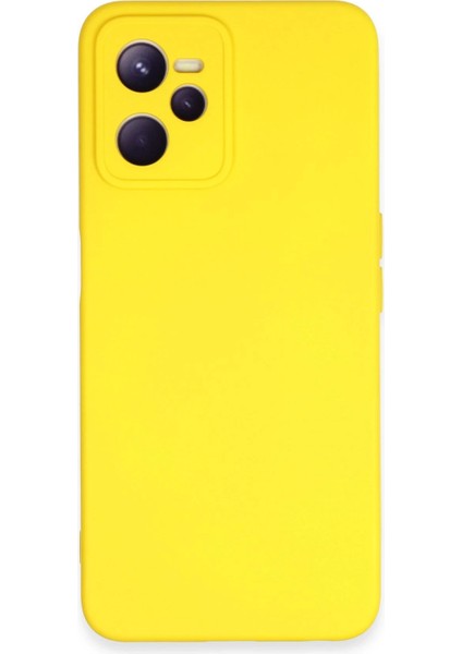 Zengezur Newface Realme C35 Kılıf Nano Içi Kadife Silikon - Sarı