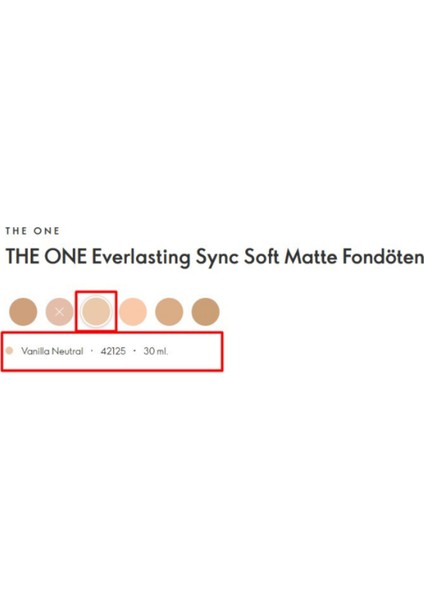 The One Everlasting Sync Soft Matte Fondöten_vanilla Neutral 42125 modelleri