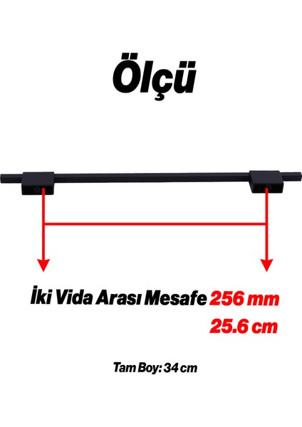 Boyut Siyah Metal 256 mm Uzun Dolap Kulpları Mutfak Çekmece Kulbu Kapak Kulbu Mobilya Kolu Aksesuarı fiyatları