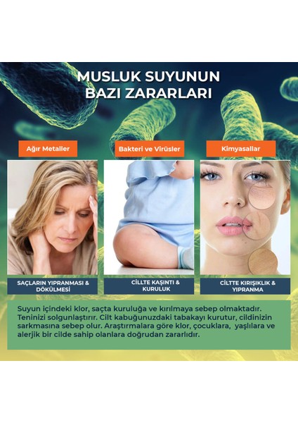 Aritmalı Karbon Duş Başlığı ve Yedek Filtre, Beyaz Renk, Sağlıklı ve Pratik Kullanım. fırsatları