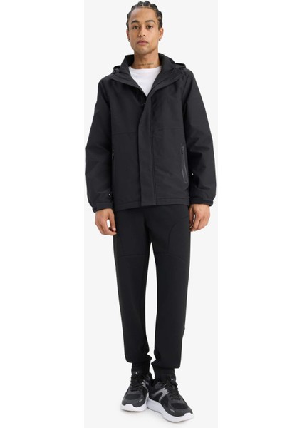 Fit Su İtici Regular Fit Polar Kapüşonlu Fermuarlı Yağmurluk C6047AX25AU