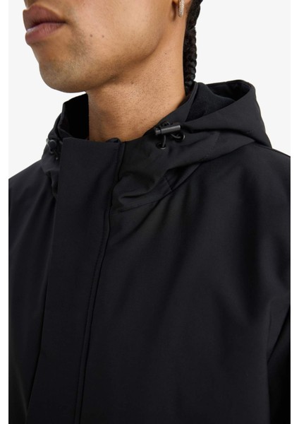 Fit Su İtici Regular Fit Polar Kapüşonlu Fermuarlı Yağmurluk C6047AX25AU