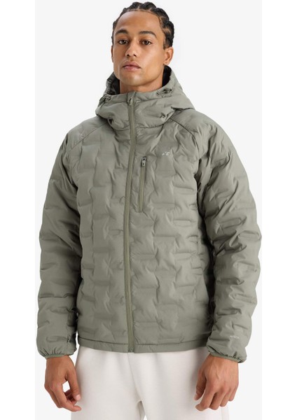 Fit Su İtici Regular Fit Kapüşonlu Fermuarlı Kapitoneli Şişme Mevsimlik Mont C6052AX25AU