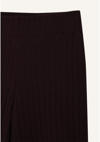 Wide Leg Geniş Paça Eşofman Altı Normal Bel Fitilli Kaşkorse Kumaş Basic Düz B2405AX25SP