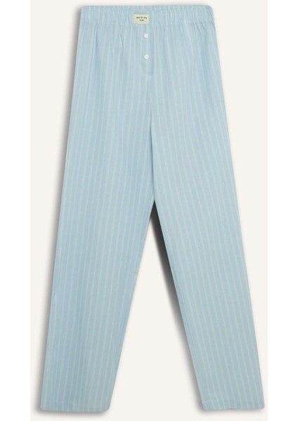 Uzun Boy Poplin Pijama Altı-Fall in Love E7653AX25SP