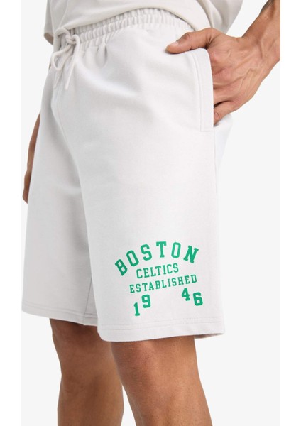 Fit NBA Boston Celtics Standart Fit Kısa Paça Şort E4861AX25AU