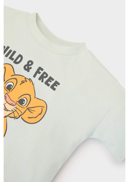 Erkek Bebek Disney Lion King 2'li Takım Kısa Kollu Tişört Beli Lastikli Şort