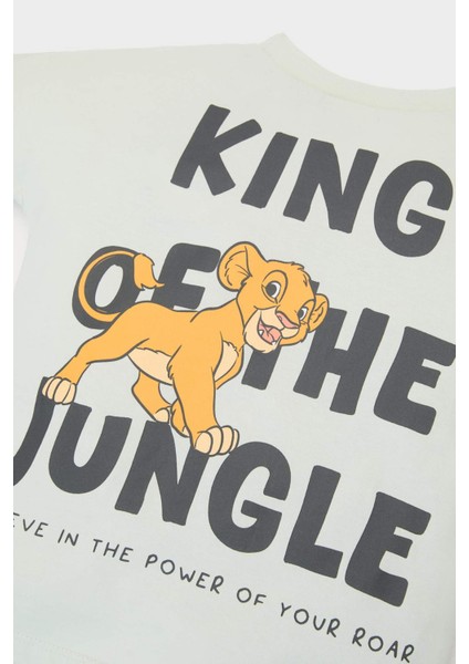 Erkek Bebek Disney Lion King 2'li Takım Kısa Kollu Tişört Beli Lastikli Şort