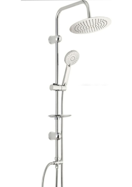 Paslanmaz Çelik Yağmurlama Duş Seti, Metal El ve Tepe Başlık, Gri Renk