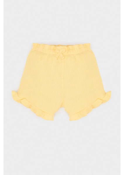 Kız Bebek Beli Lastikli Waffle Şort A8043A525SM