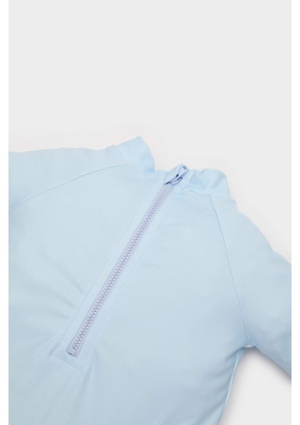 Erkek Bebek Yenidoğan Polo Yaka Baskılı Waffle Kısa Kollu Çıtçıtlı Body