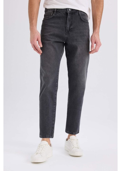 90's Slim Fit Dar Kalıp Yüksek Bel Dar Paça Jean Pantolon E8499AX24WN