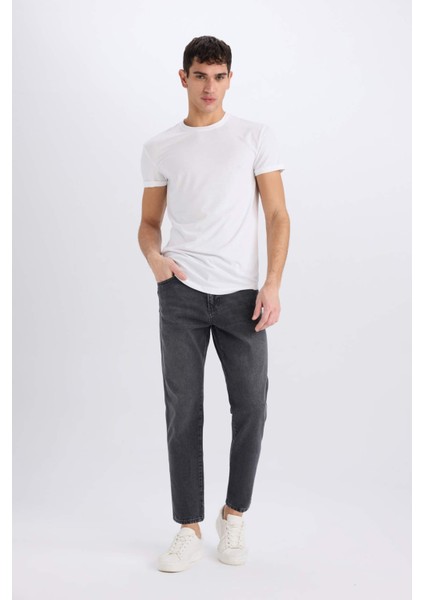 90's Slim Fit Dar Kalıp Yüksek Bel Dar Paça Jean Pantolon E8499AX24WN