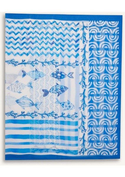 Desenli Şifon Pareo-Fall in Love D0966AX25HS