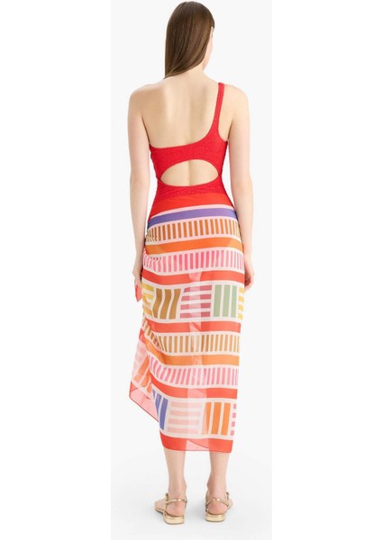 Desenli Şifon Pareo-Fall in Love D0966AX25HS