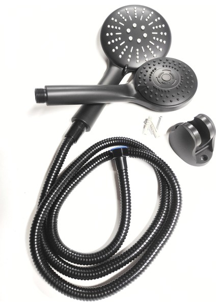 Çok Fonksiyonlu Banyo Duş Başlığı ve Fiskiyesi Seti, Telefon Tutucu ile Birlikte