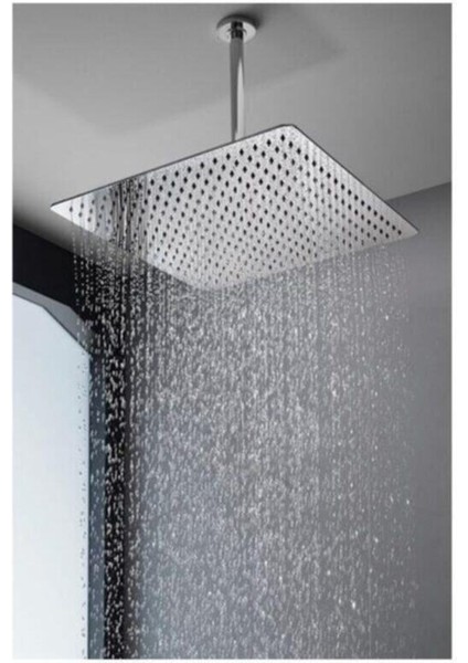 30X30 Paslanmaz Tepe Duş Başlığı, Şık ve Dayanıklı Banyo Aksesuarı