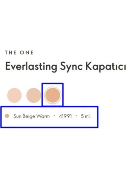 The One Everlasting Sync 30 Saat Kalıcı Kapatıcı-Sun Beige Warm 41991